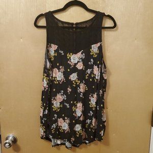 Torrid black flower blouse